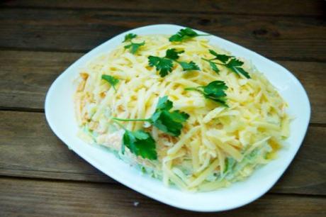 Салат Курица в перьях - фото рецепты